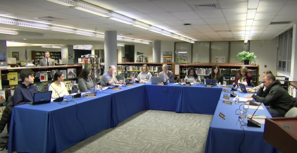 The BOE at the start of the meeting in the Valley Media Center.